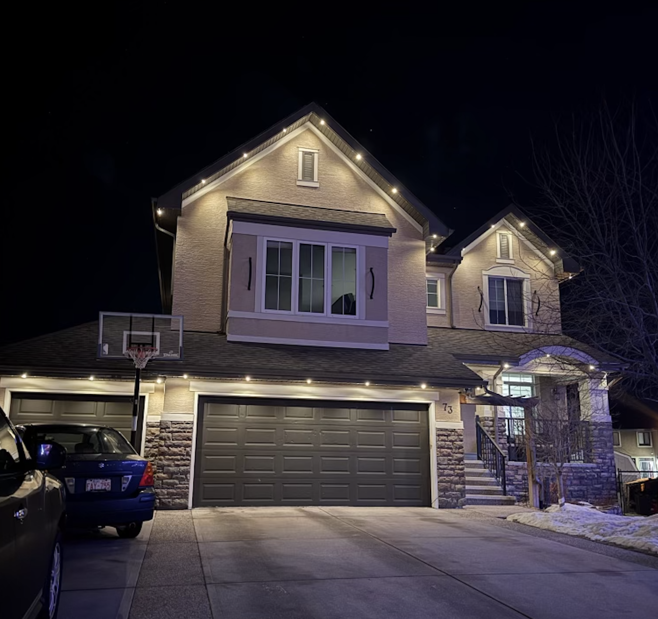 Permanent holiday lighting installation in Calgary – year-round LED by Lior Lighting